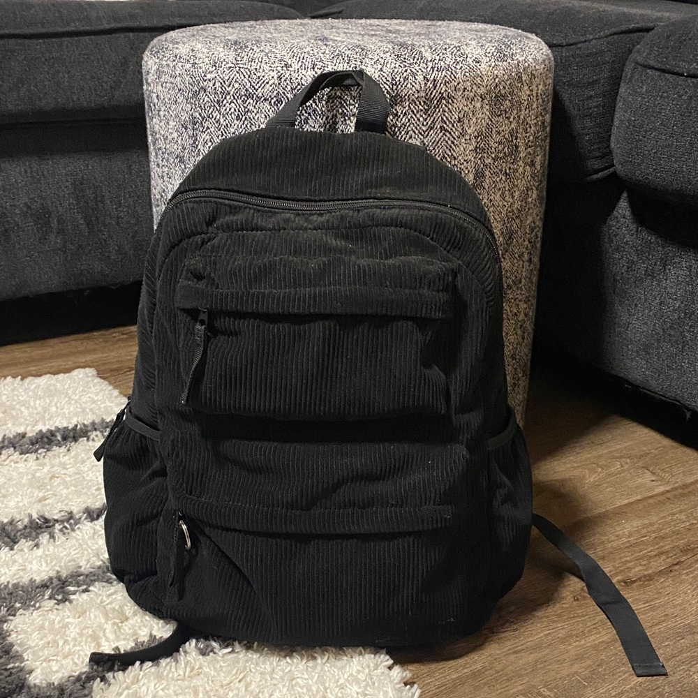 Art Class Black Corduroy Kids Backpack